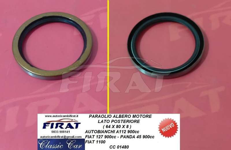 PARAOLIO ALBERO MOTORE FIAT 127 - PANDA 45 - A112 POST. (01480)